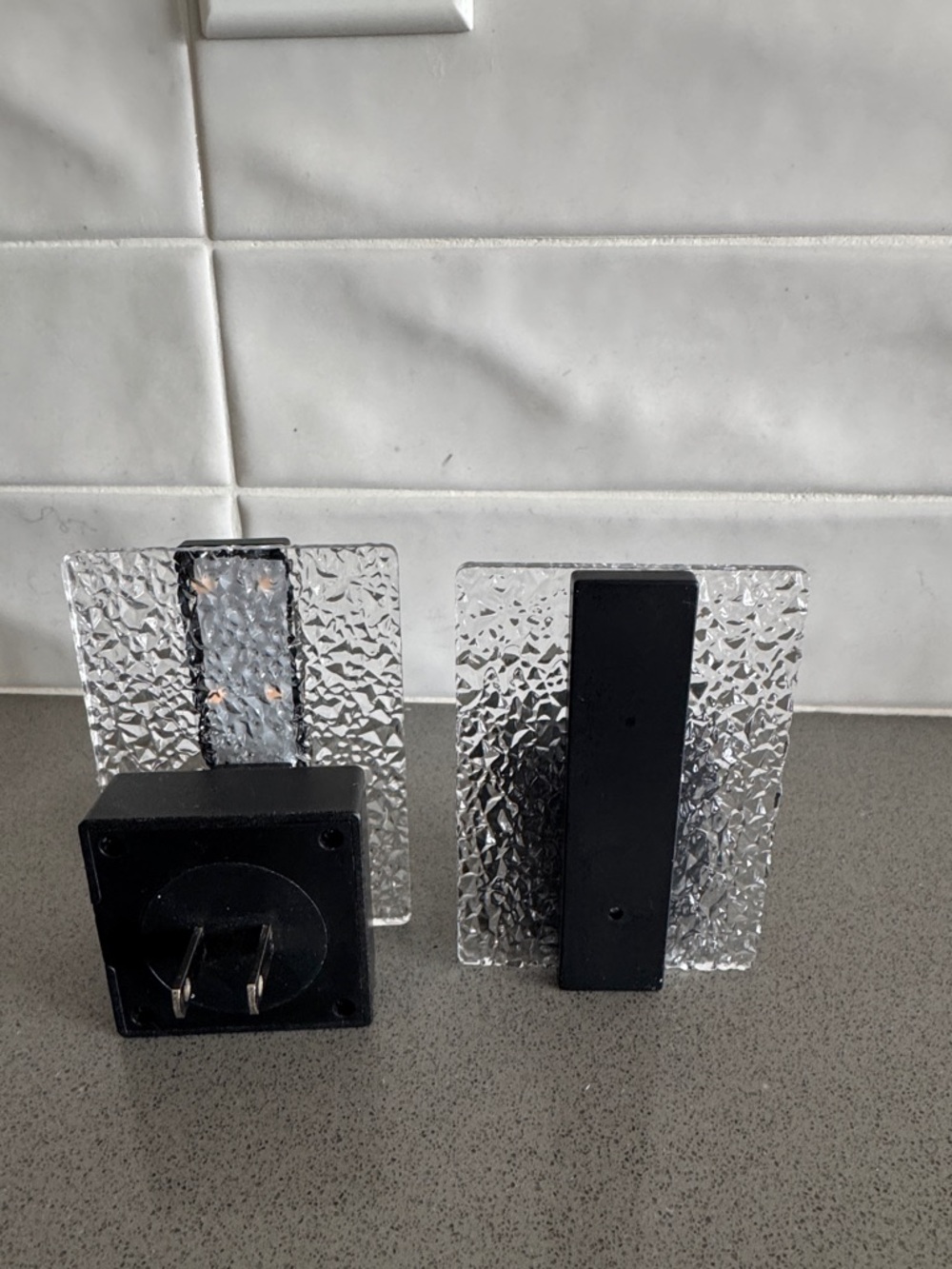 Clear Textured Night Light- Dusk-Dawn Feature